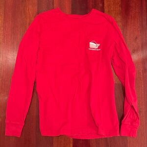 Vineyard vines red long sleeved t shirt merry Christmas